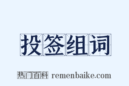 投签组词是什么意思的图片